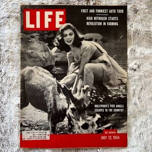 VTG Life Magazine July 12, 1954 Pier Angeli Escapes to Country, Funny Auto Tour